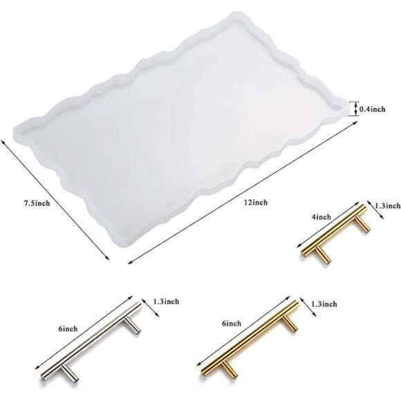 Resin Mold, Fixm Molds for Resin Casting Silicone Mold Tray with 1pcs Geode Tray - Picture 2 of 7